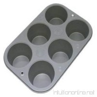 6 Cup Non Stick Steel Muffin Pan Bakeware Cupcake Baking Pan Cookie Tray Material Steel Color Silver Brand New - B01LXE7A6L